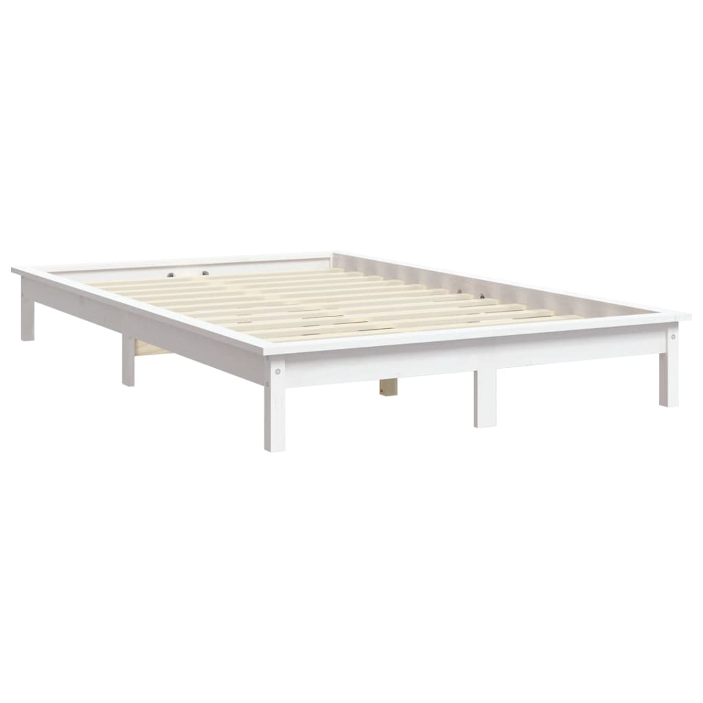 Sengeramme hvit heltre furu 140x200 cm