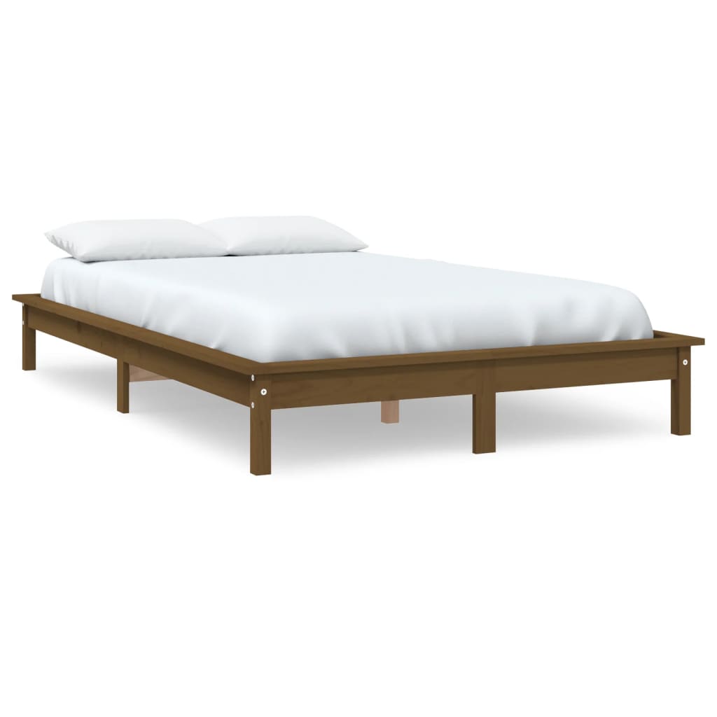 Sengeramme honningbrun heltre furu 140x200 cm