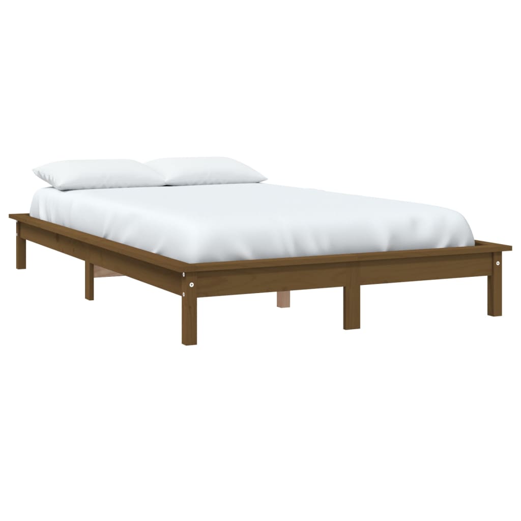 Sengeramme honningbrun heltre furu 150x200 cm King Size