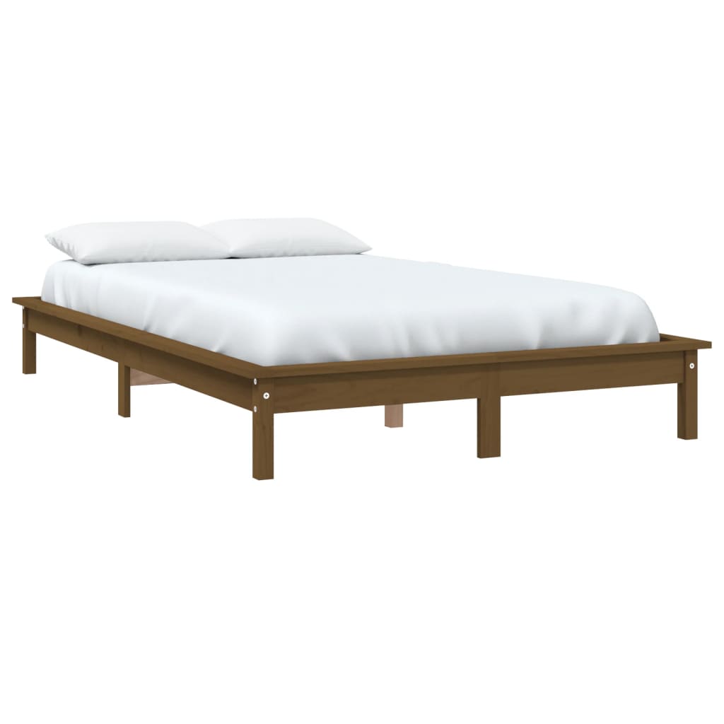 Sengeramme honningbrun heltre furu 160x200 cm