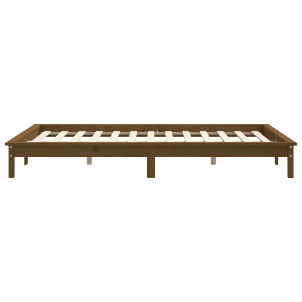 Sengeramme honningbrun heltre furu 160x200 cm