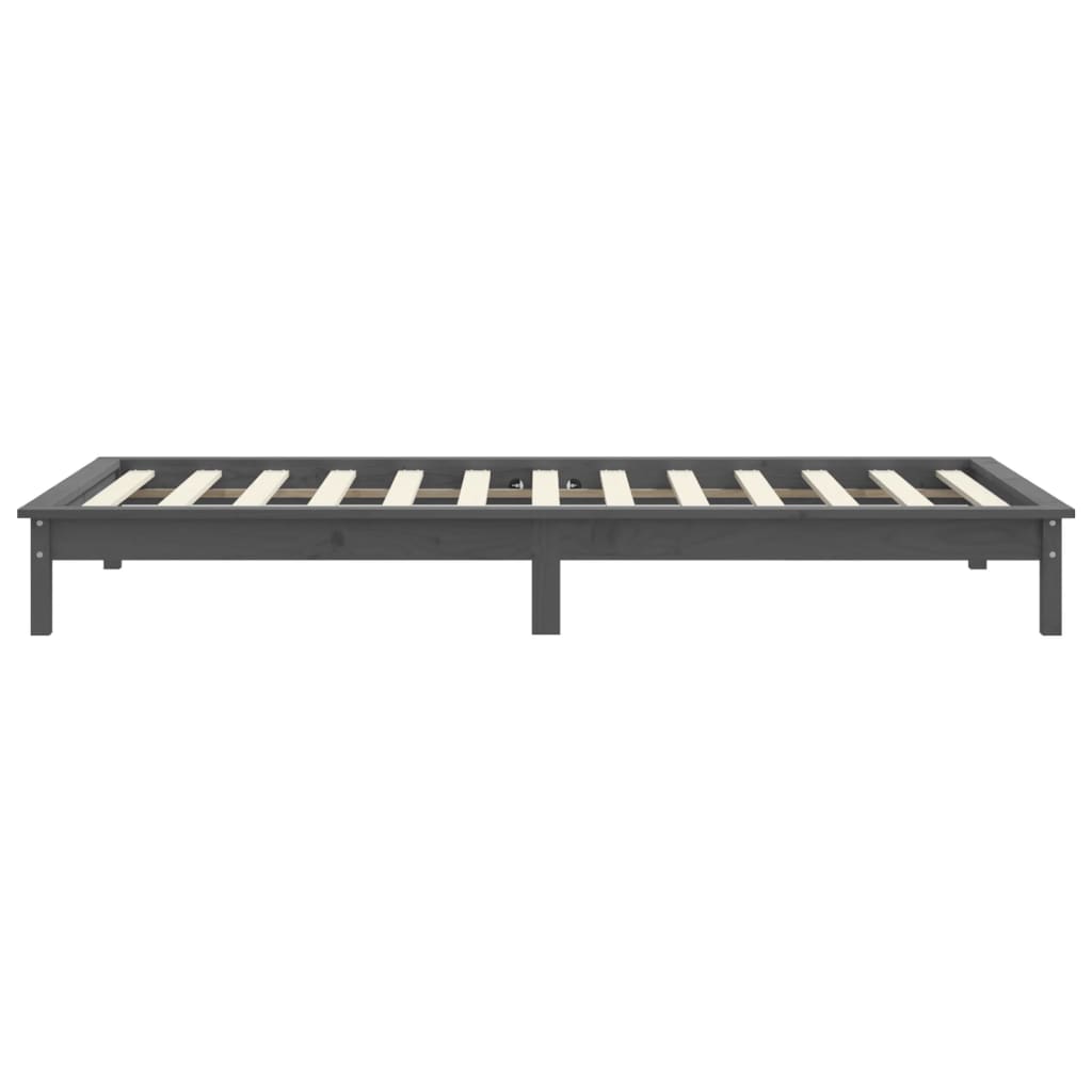 Sengeramme grå 75x190 cm heltre furu Small Single