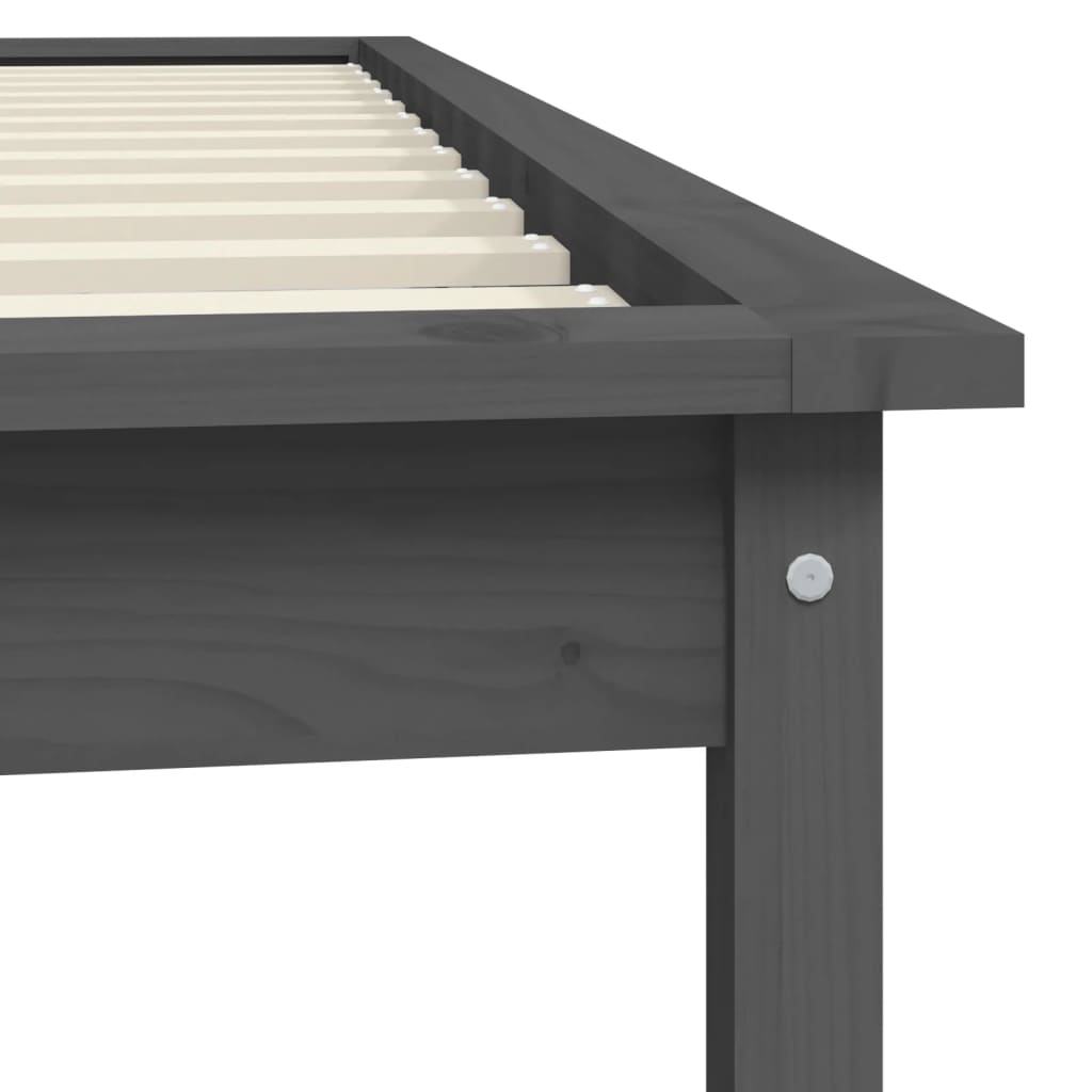 Sengeramme grå 75x190 cm heltre furu Small Single