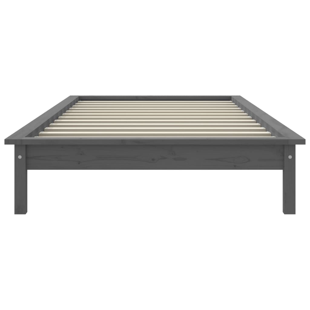 Sengeramme grå 90x190 cm heltre furu 3FT Single