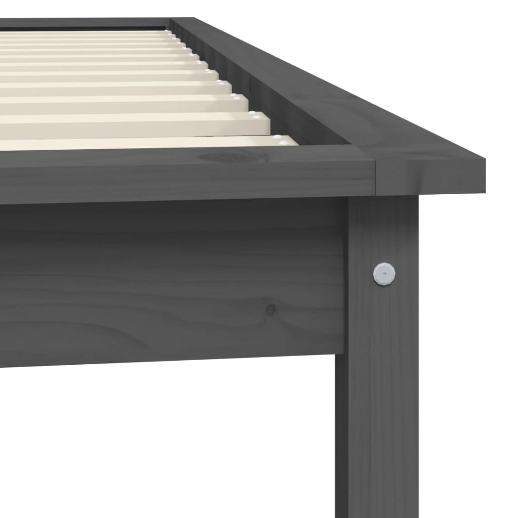 Sengeramme grå 90x190 cm heltre furu 3FT Single