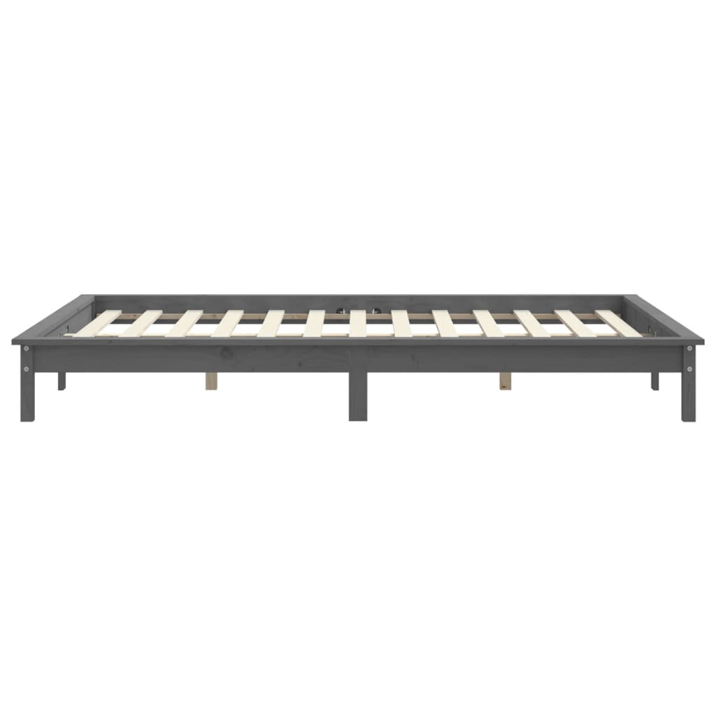 Sengeramme grå 120x190 cm heltre furu 4FT Small Double