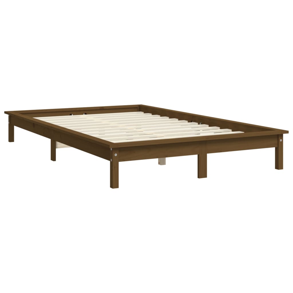 Sengeramme honningbrun heltre furu 120x190cm 4FT Small Double