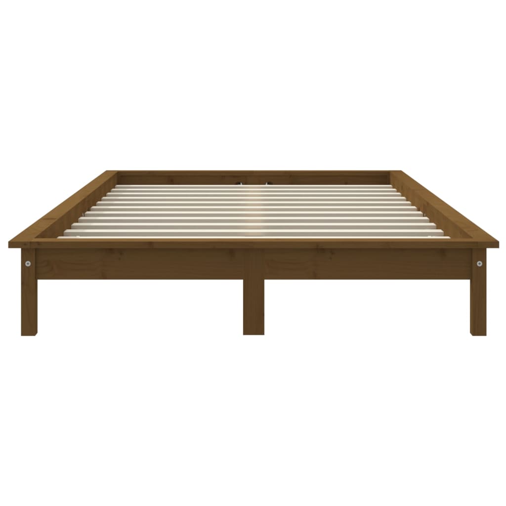Sengeramme honningbrun heltre furu 120x190cm 4FT Small Double