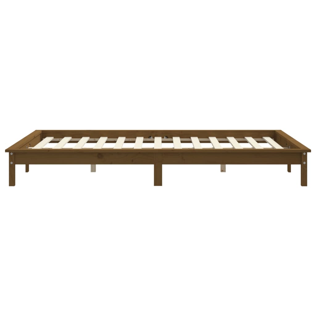 Sengeramme honningbrun heltre furu 120x190cm 4FT Small Double