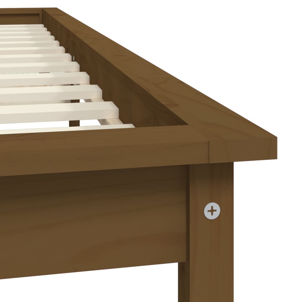 Sengeramme honningbrun heltre furu 120x190cm 4FT Small Double