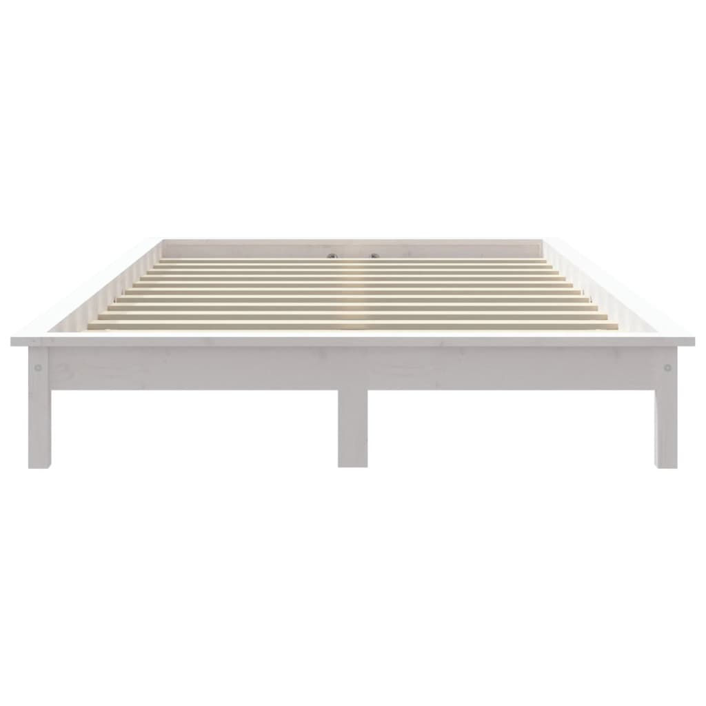 Sengeramme hvit 140x190 cm heltre furu