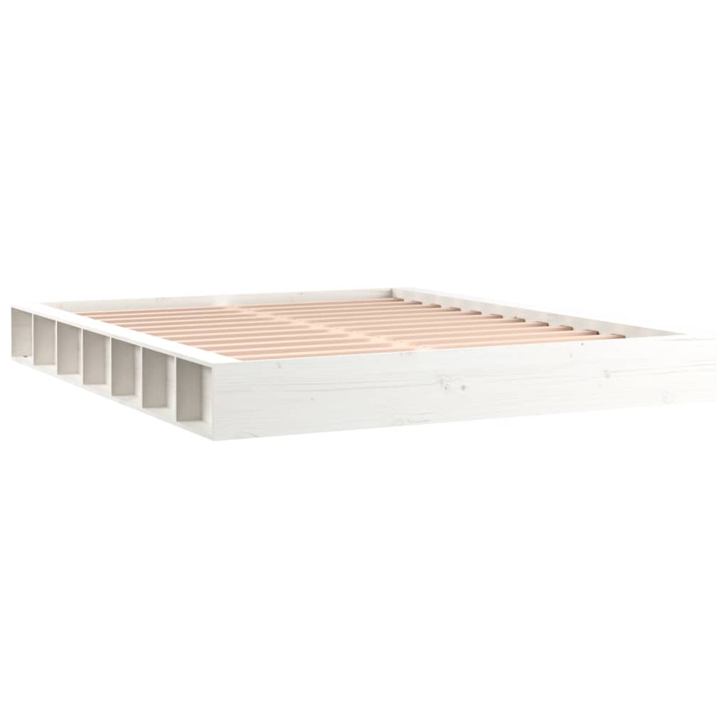 Sengeramme hvit 150x200 cm 5FT King Size heltre