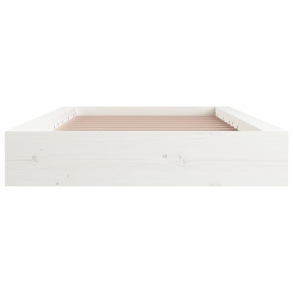 Sengeramme hvit 75x190 cm 2FT6 Small Single heltre
