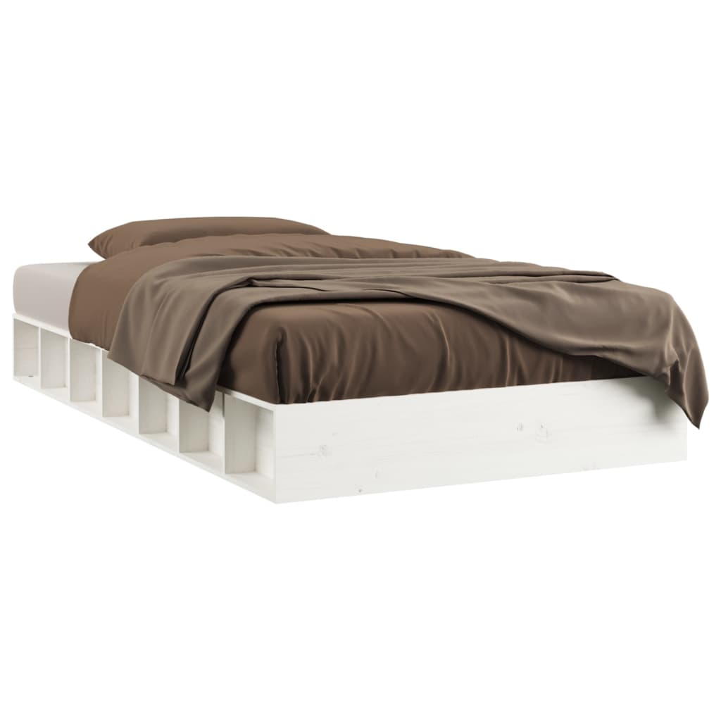 Sengeramme hvit 135x190 cm 4FT6 Double heltre