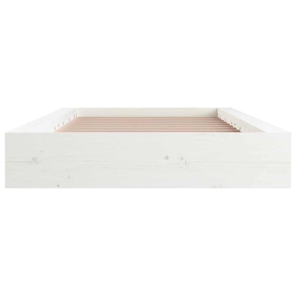 Sengeramme hvit 135x190 cm 4FT6 Double heltre
