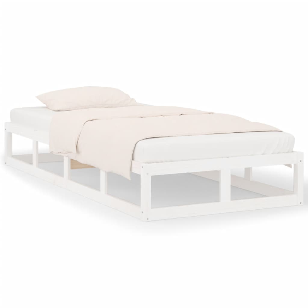 Sengeramme hvit 100x200 cm heltre