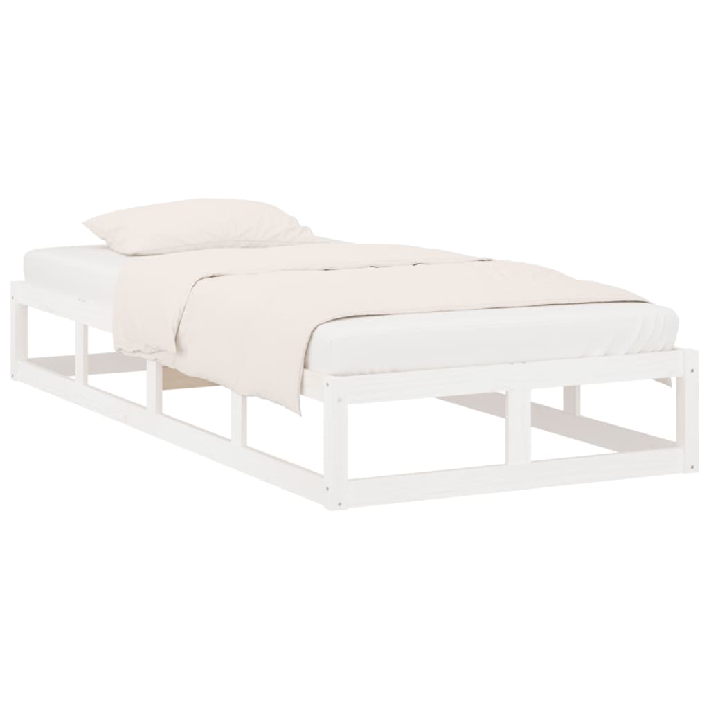 Sengeramme hvit 100x200 cm heltre
