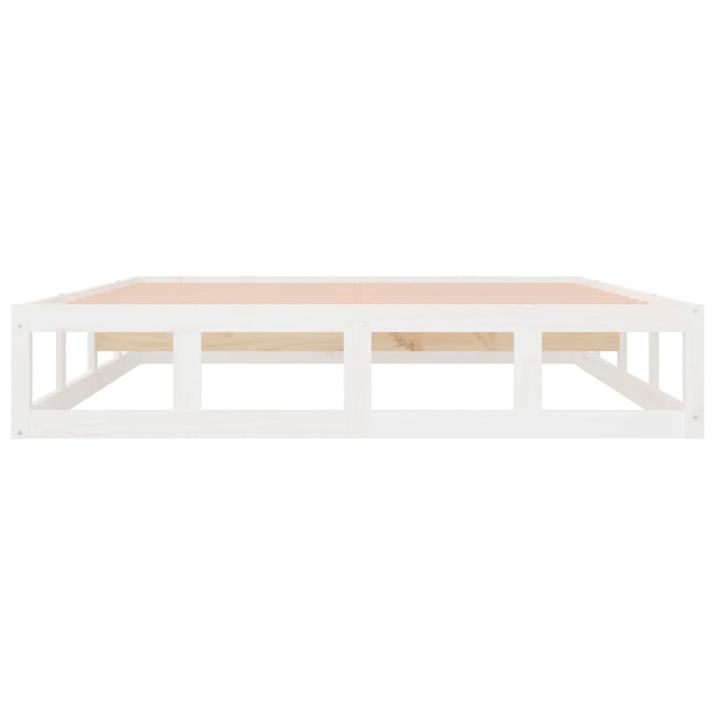 Sengeramme hvit 140x200 cm heltre