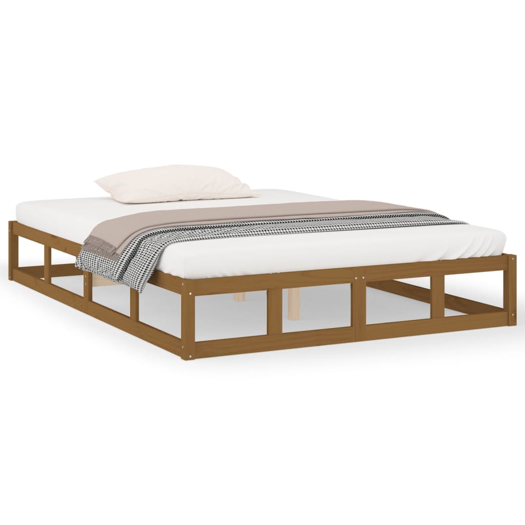 Sengeramme honningbrun 150x200 cm 5FT King Size heltre