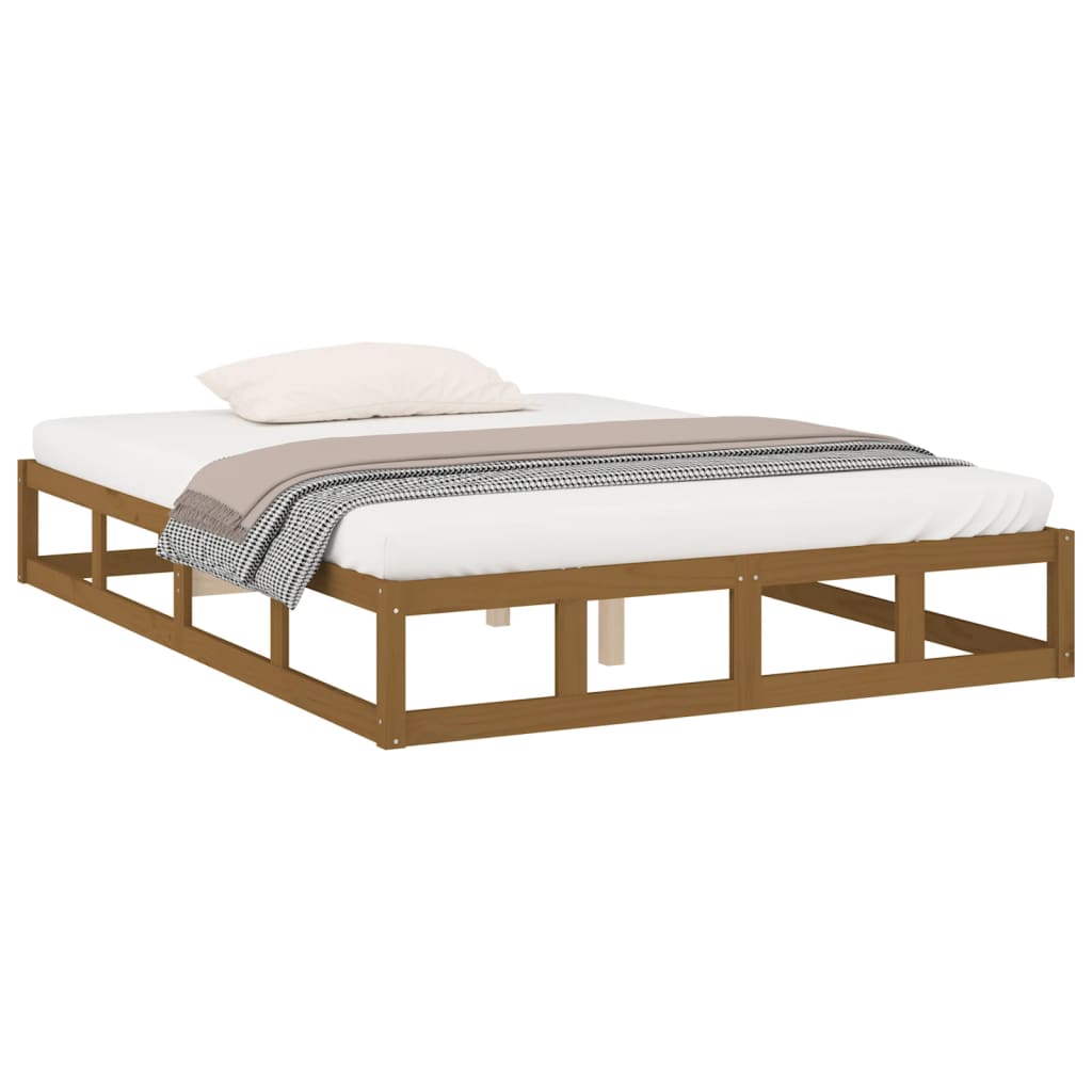 Sengeramme honningbrun 150x200 cm 5FT King Size heltre