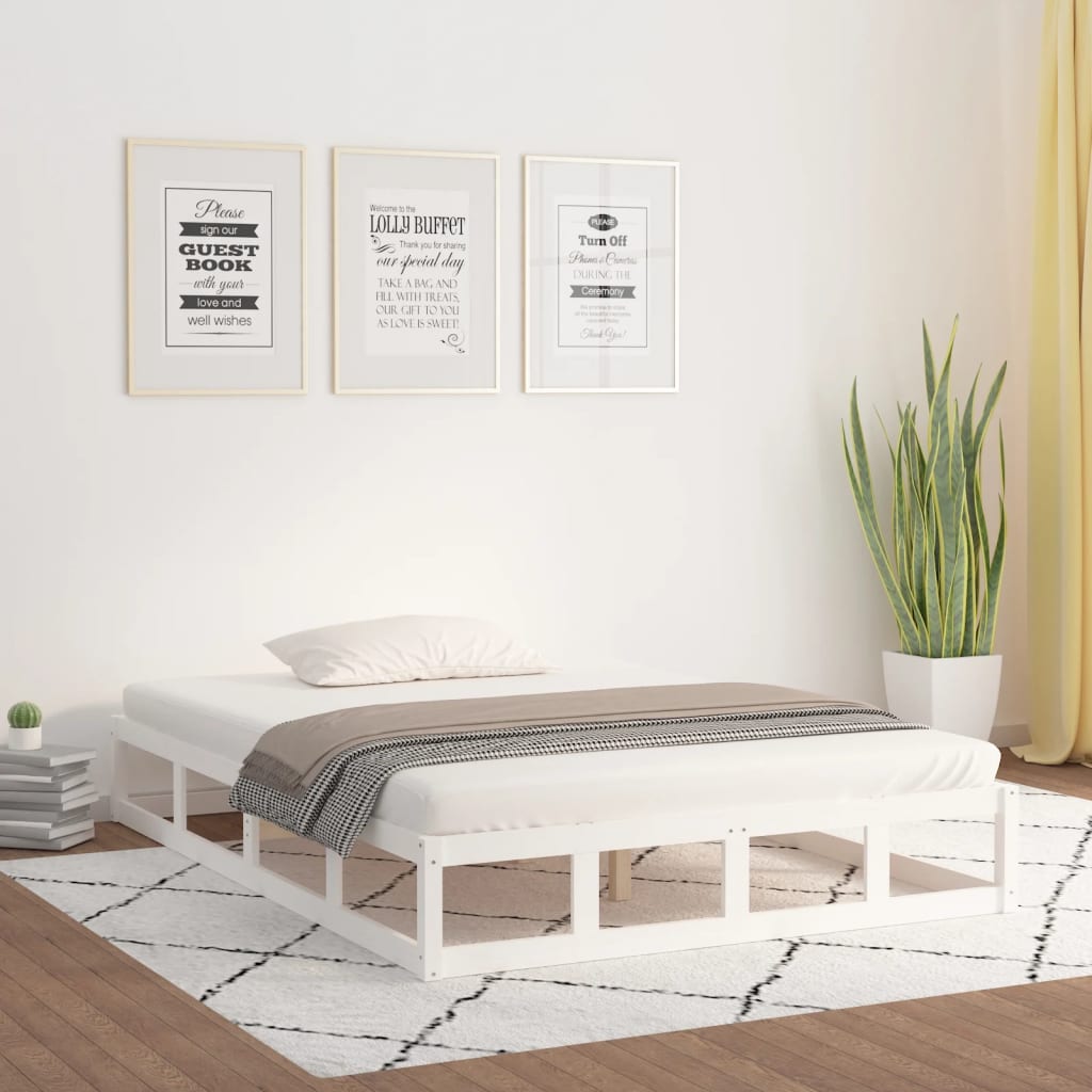 Sengeramme hvit 120x190 cm 4FT Small Double heltre