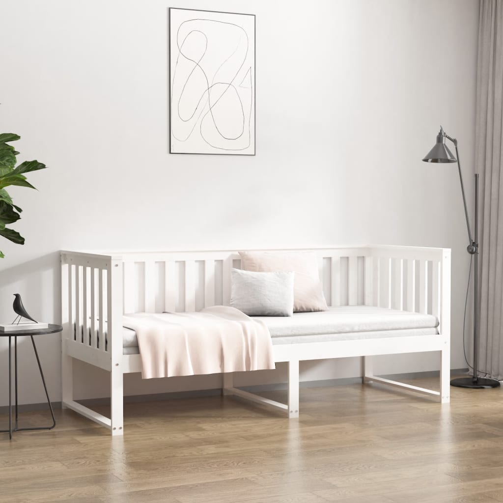 Dagseng uten madrass hvit 75x190 cm heltre furu