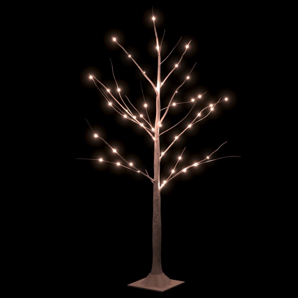 LED-bjørketre varmhvit 48 lysdioder 120 cm