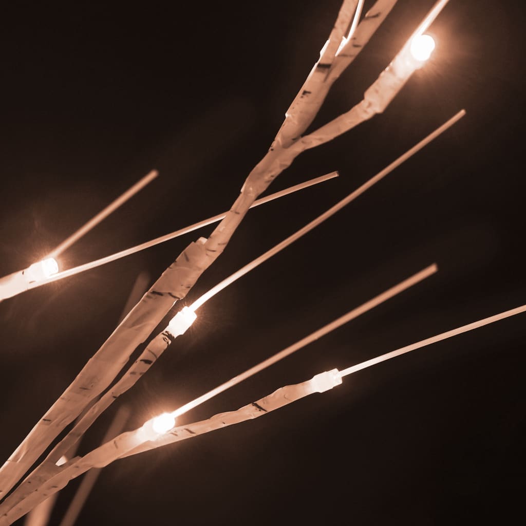 LED-bjørketre varmhvit 48 lysdioder 120 cm