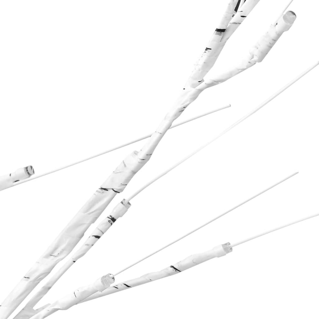 LED-bjørketre varmhvit 48 lysdioder 120 cm