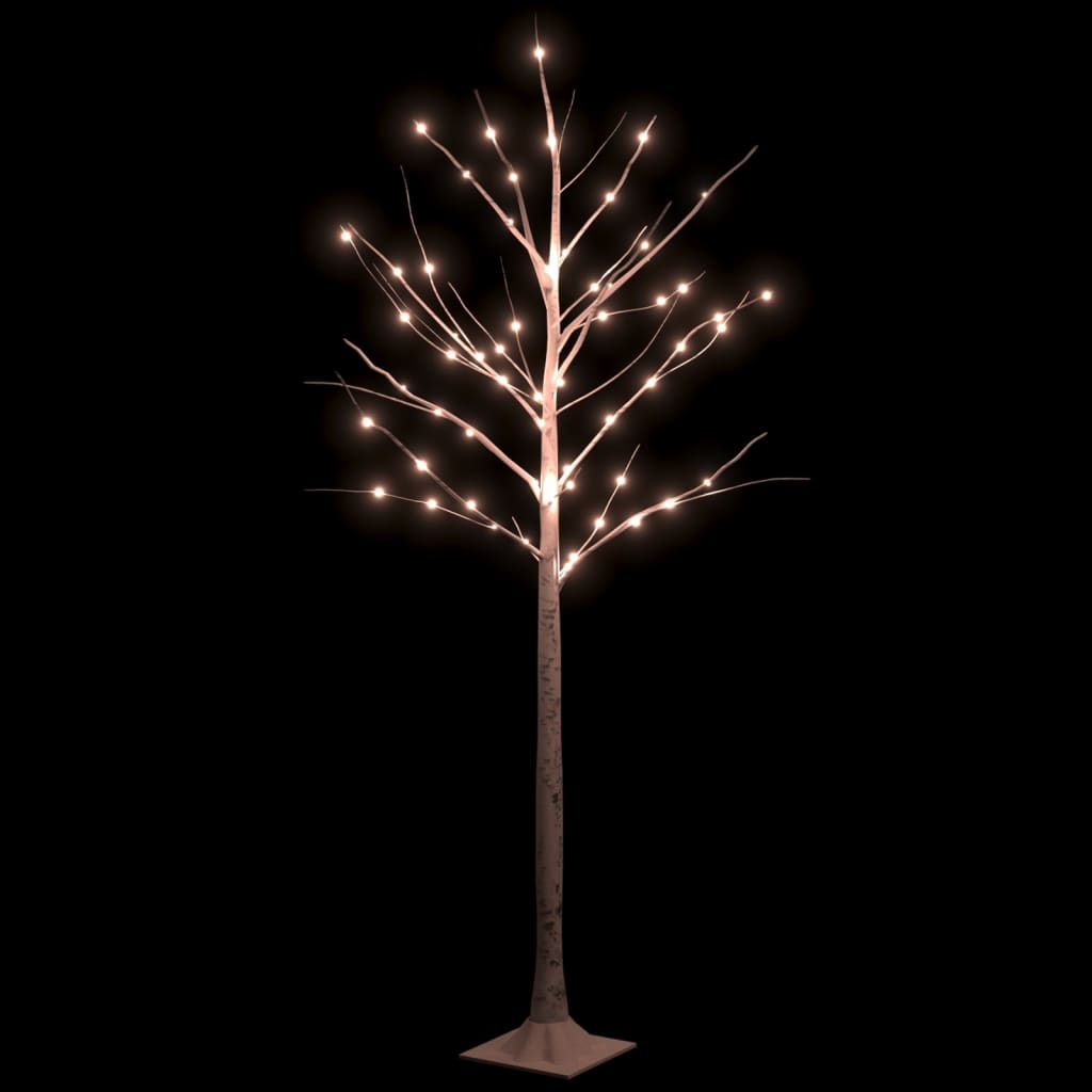 LED-bjørketre varmhvit 72 lysdioder 150 cm