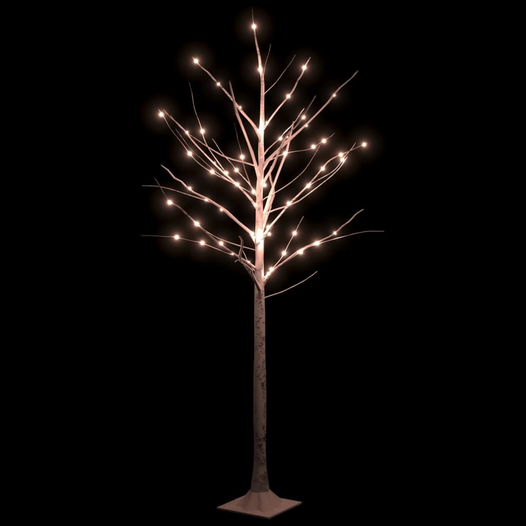 LED-bjørketre varmhvit 96 lysdioder 180 cm