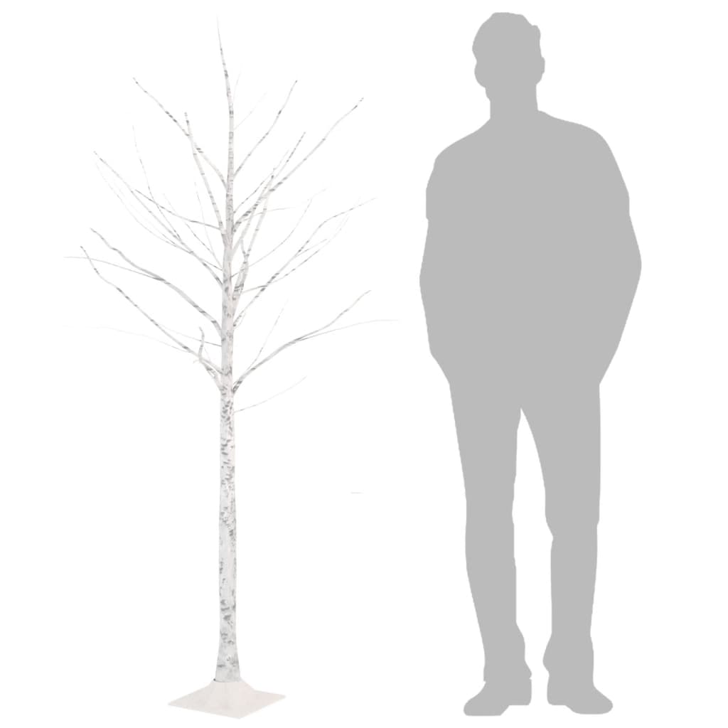 LED-bjørketre varmhvit 96 lysdioder 180 cm