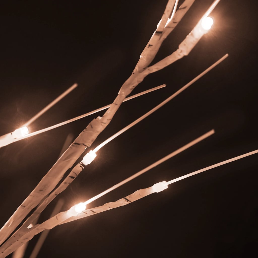 LED-bjørketre varmhvit 672 lysdioder 400 cm
