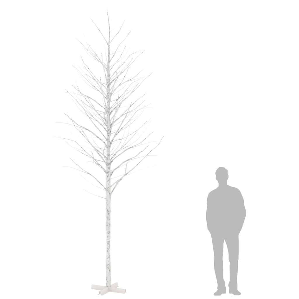 LED-bjørketre varmhvit 672 lysdioder 400 cm