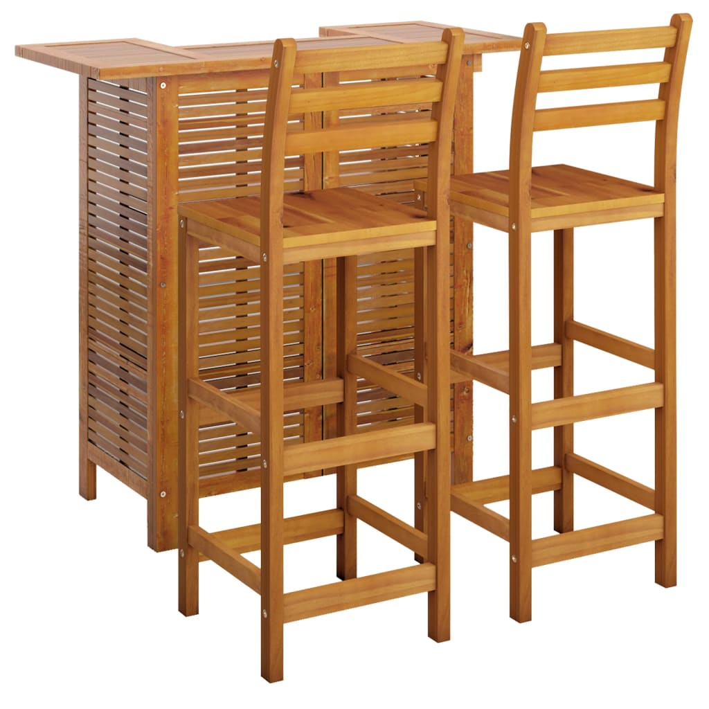 Hagebarsett 3 deler heltre akasie