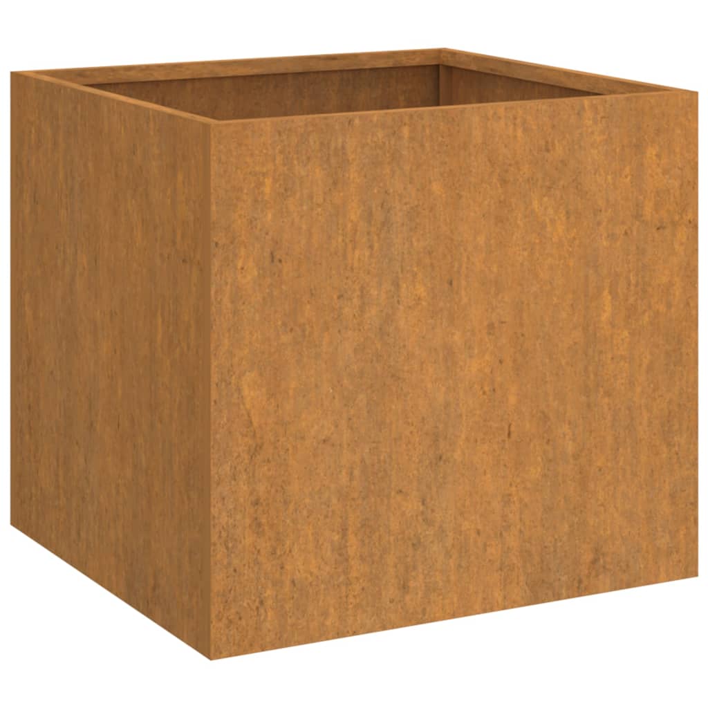Plantekasser 2 stk 49x47x46 cm cortenstål
