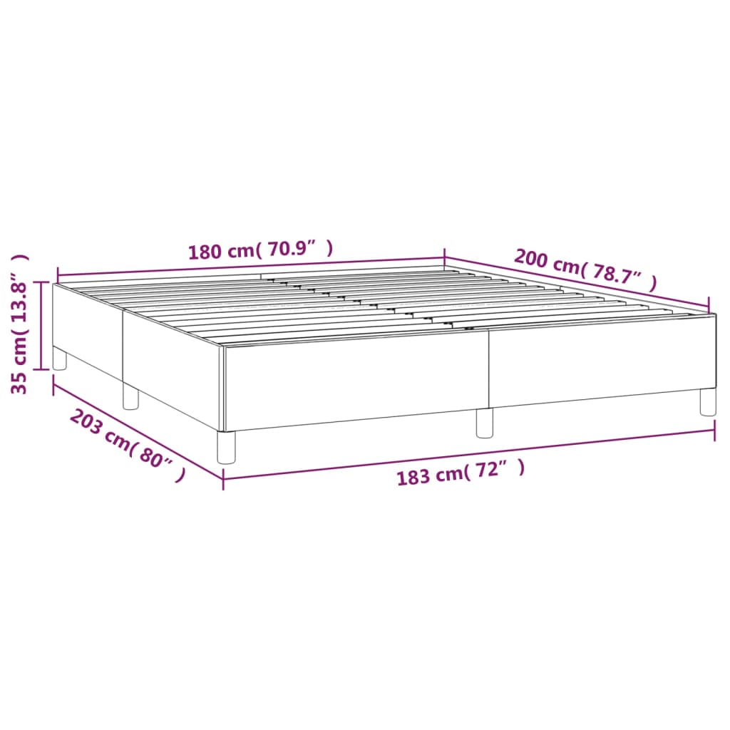 Sengeramme boksfjær svart 180x200 cm Super King stoff