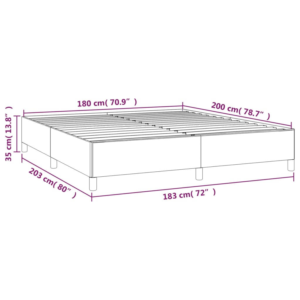 Sengeramme hvit 180x200 cm Super King kunstskinn