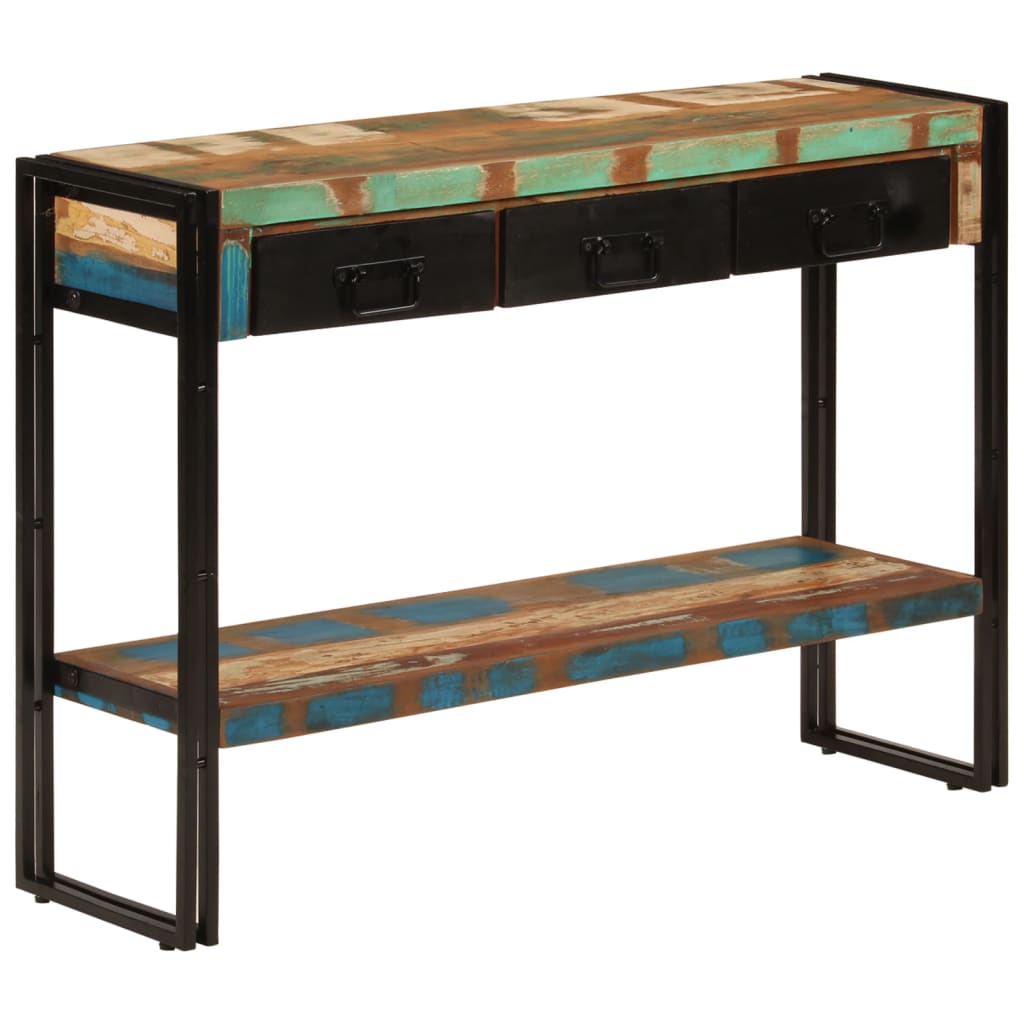 Konsollbord 110x30x76 cm gjenvunnet heltre