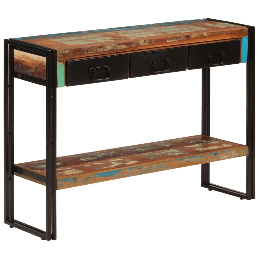 Konsollbord 110x30x76 cm gjenvunnet heltre