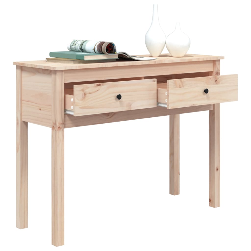 Konsollbord 100x35x75 cm heltre furu