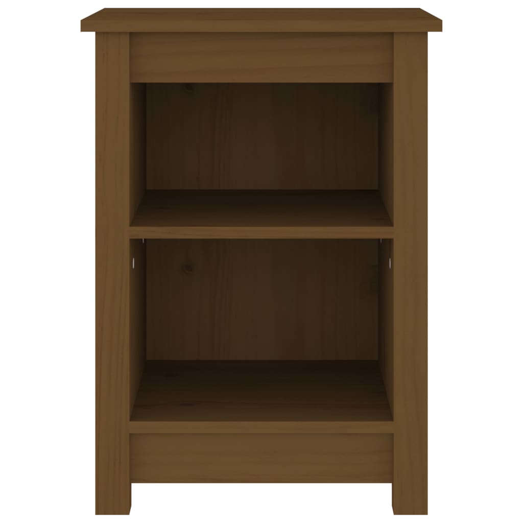 Nattbord 2 stk honningbrun 40x35x55 cm heltre furu