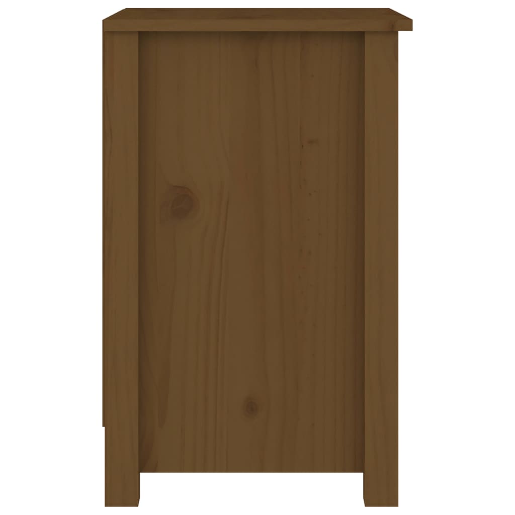 Nattbord 2 stk honningbrun 40x35x55 cm heltre furu