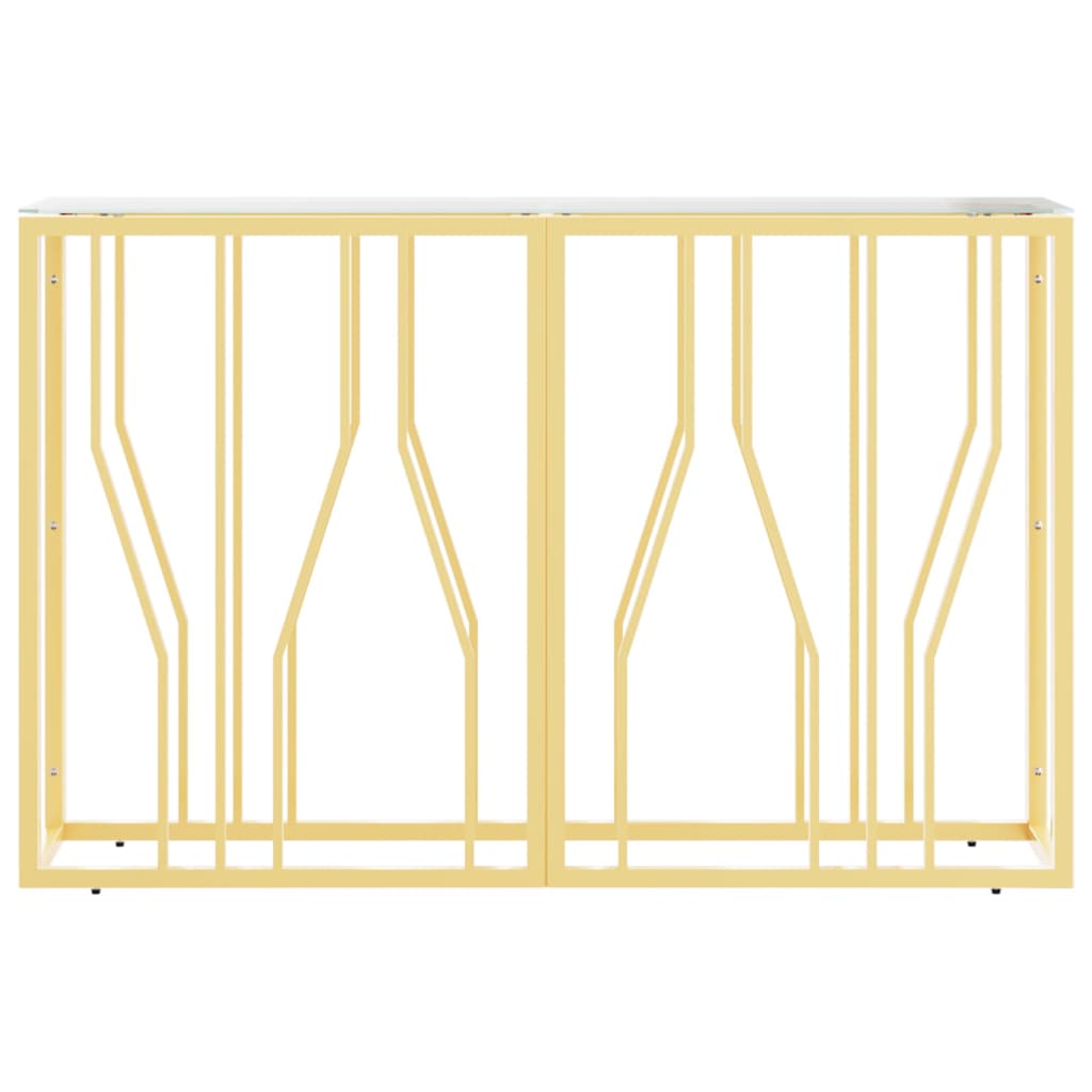 Konsollbord 110x30x70 cm rustfritt stål og glass