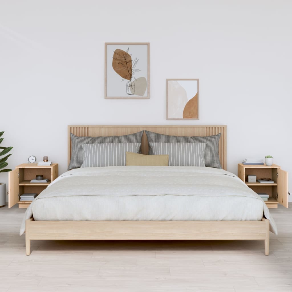 Nattbord 2 stk 40x34x45 cm heltre furu