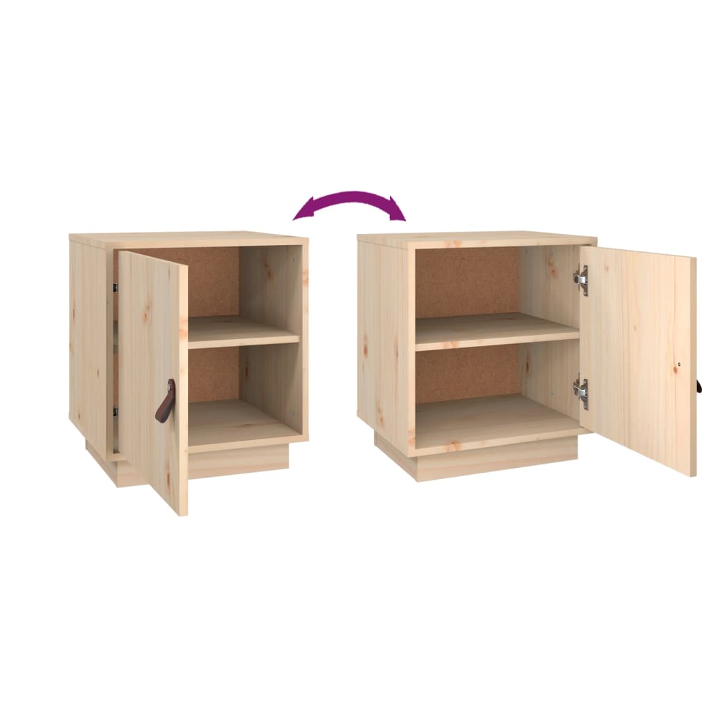Nattbord 2 stk 40x34x45 cm heltre furu