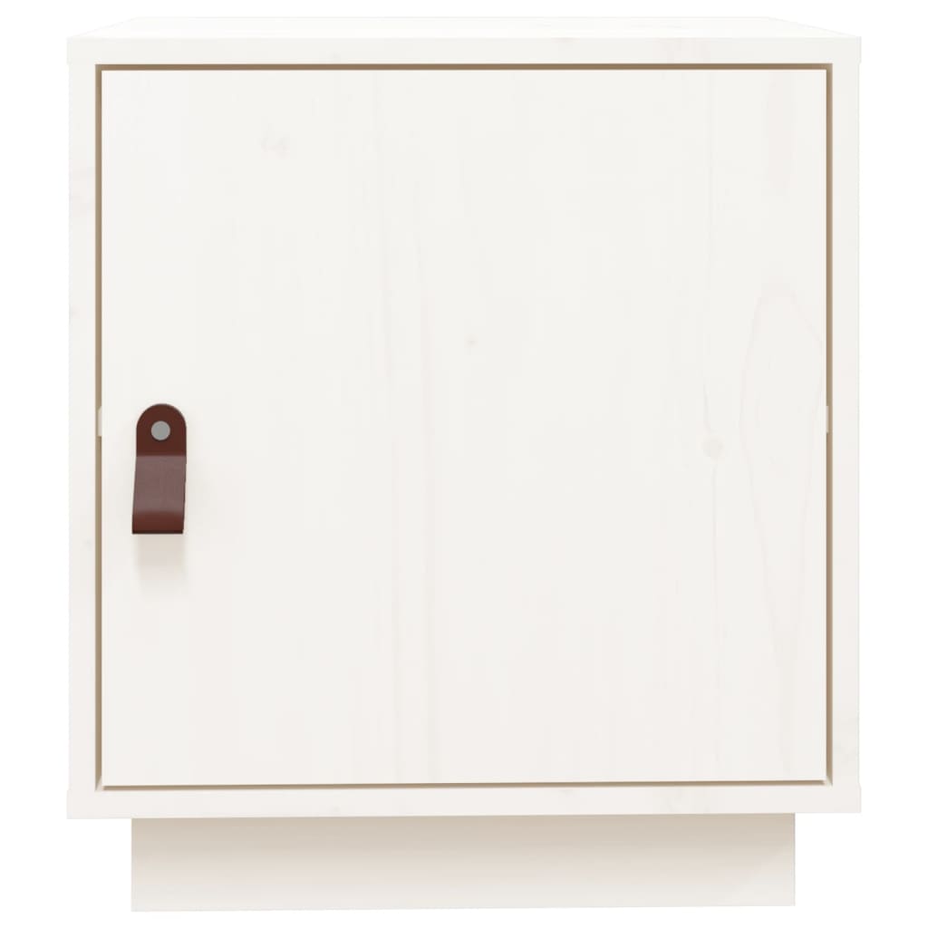Nattbord 2 stk hvit 40x34x45 cm heltre furu