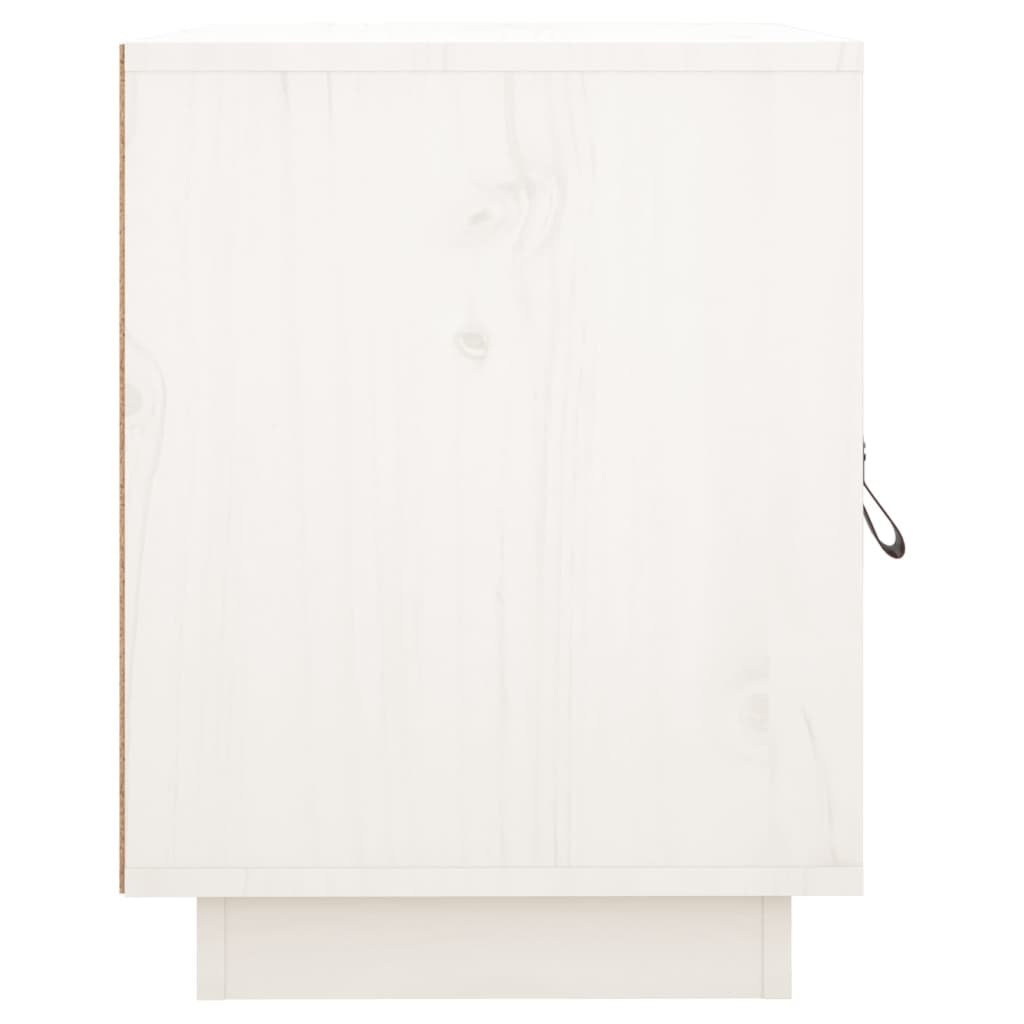 Nattbord 2 stk hvit 40x34x45 cm heltre furu