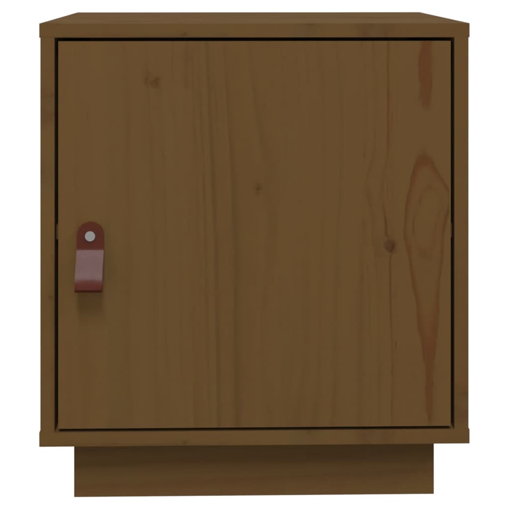 Nattbord 2 stk honningbrun 40x34x45 cm heltre furu