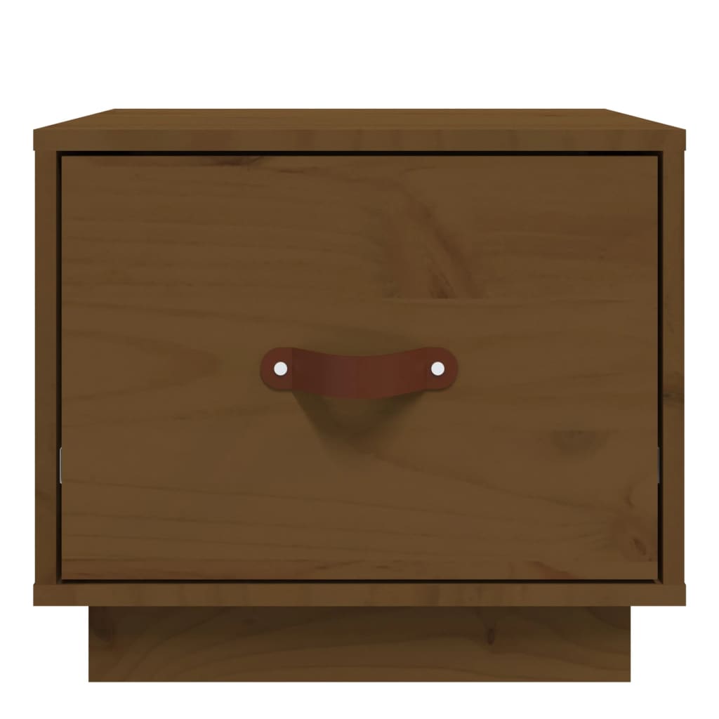 Nattbord 2 stk honningbrun 40x34x35 cm heltre furu